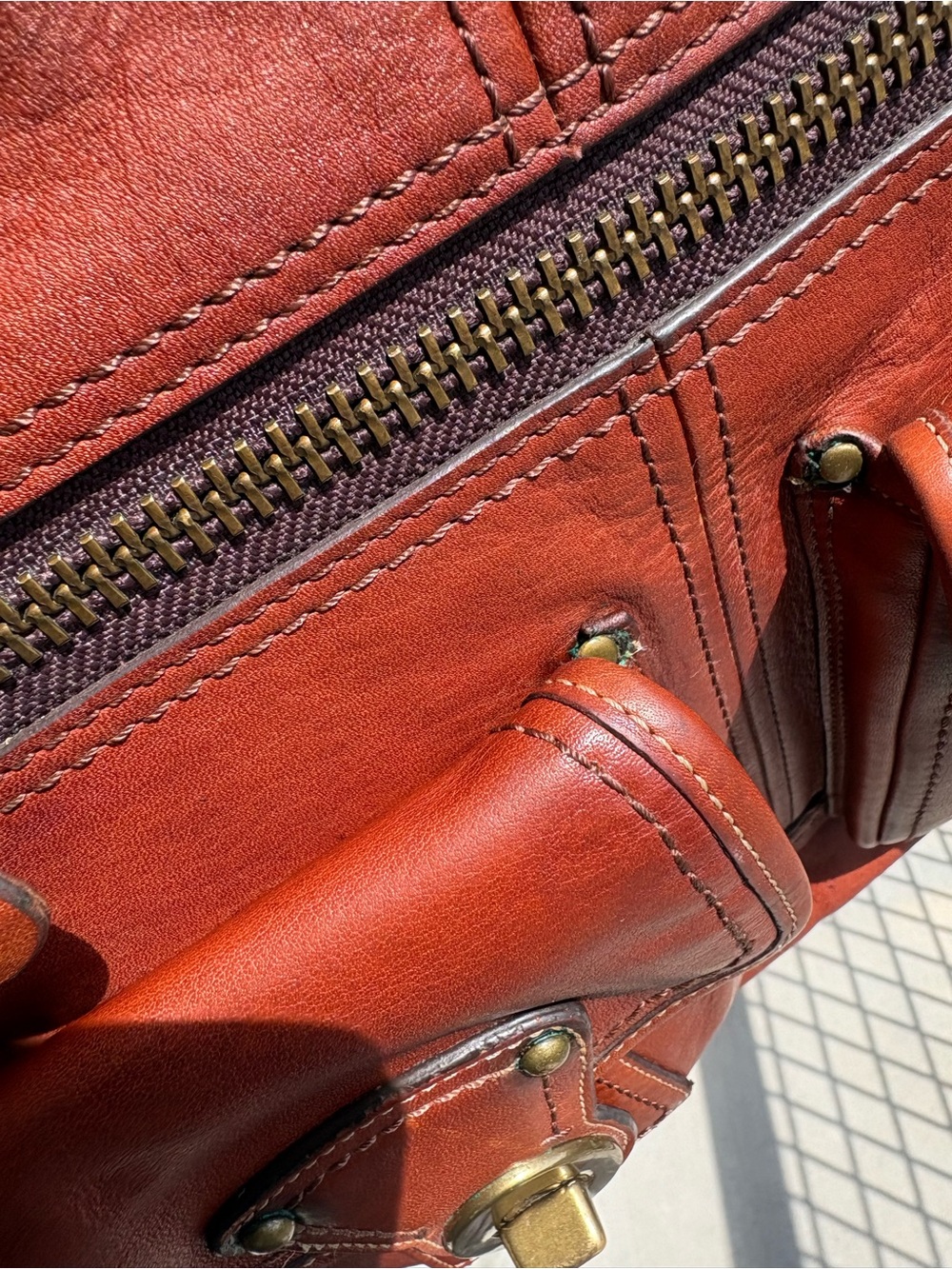 Coach Whiskey 65th Anniversary Tote with Front Pockets - Picture 8 of 16